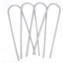 Stable & Secure Ground Anchor, Heavy Duty Trampoline Stakes High Wind Resistant U-Shaped Stakes for Outdoor Activities, Camping, Soccer Goals & Mo