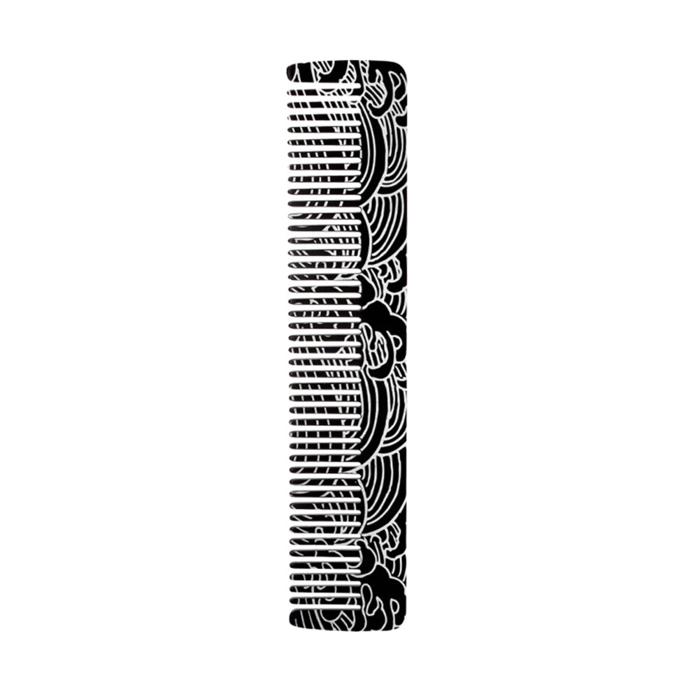 Portable Stainless Steel Beard Comb For Travel-Black Sea waves
