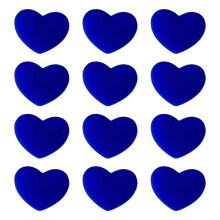 Amortisseurs de cordes en forme de cœur, 12 pièces, pour-Bleu