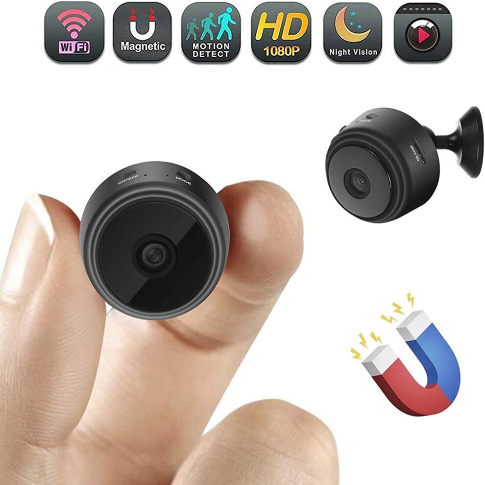 Sleek Mini Surveillance Camera, 1080P Hd Wireless Magnetic Home Security Cam, Smart Motion Detection & Night Vision For Uninterrupted Monitoring 9128293860840