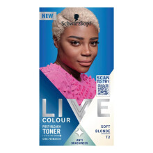 Schwarzkopf LIVE Post-Bleach Hair Toner, Soft Blonde Semi-Permanent Colour Toner, for Cool Blondes, Soft Blonde Toner Neutralises Brassiness and