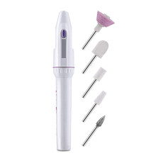 Professionelles, tragbares Acryl-Nagelfräser-Set mit sanfter Bedienung, geeignet für Nagelhaut und schwache oder splitternde Nägel, flacher