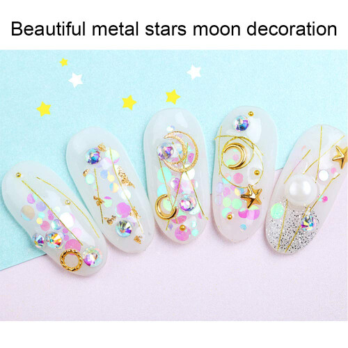 3D Χρυσά Καρφιά Νυχιών για Νύχια, AB Flatback Nails Στρας Επαγγελματικά Εργαλεία, 2