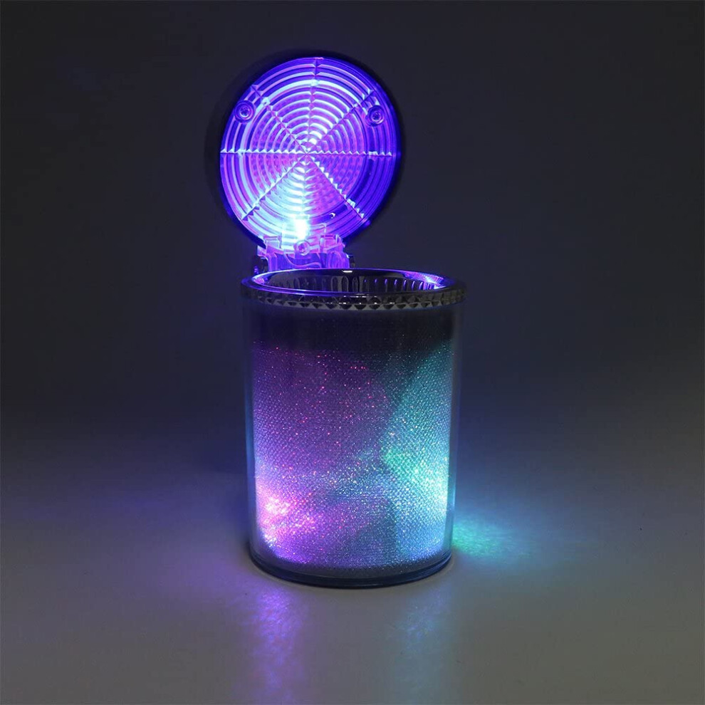 Travel Companion, Smokeless Car Ashtray With Colorful Led Easy Clean Design, Detachable For Quick Maintenance Light 9128293537117