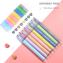 Glitzermarker-Set für Bastelarbeiten, Doppellinien-Konturenstifte für lebendige Farben, schnelltrocknende Metallic-Marker mit Selbstkonturen für
