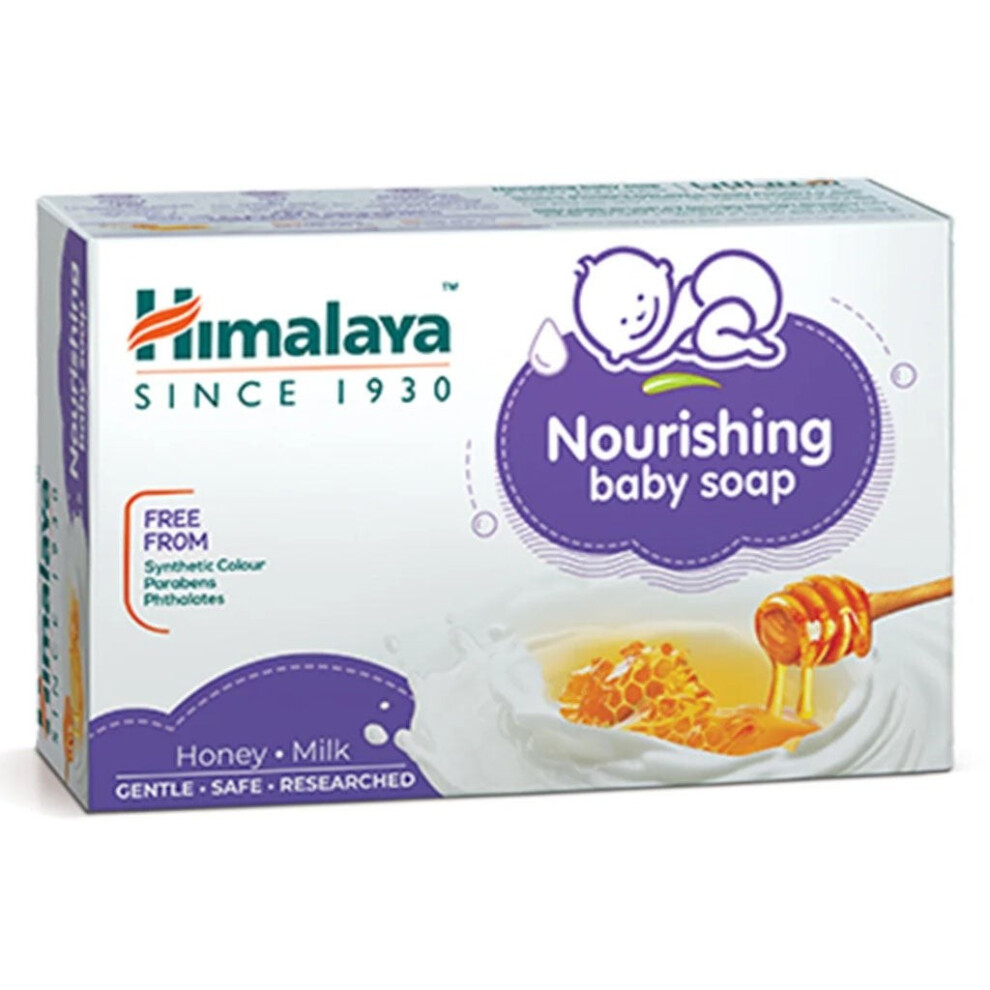 Himalaya Nourishing Baby Soap | gentle Cleanse With Honey & Milk  | Sensitive Skin 125g