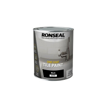 Ronseal Water Based One Coat Tile Paint Gloss Black 750ml