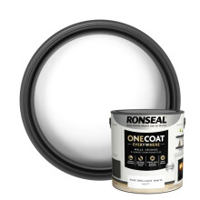(Pure Brilliant White) Ronseal One Coat Everywhere Matt Paint 2.5L