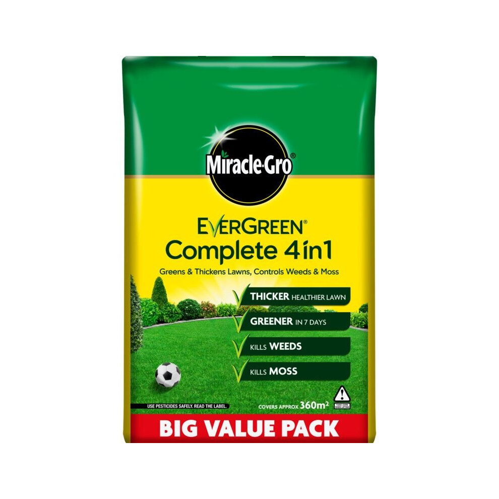 Evergreen Complete 4 in 1 Lawn Feed, Weed & Moss Watersmart 360m2 (015012)