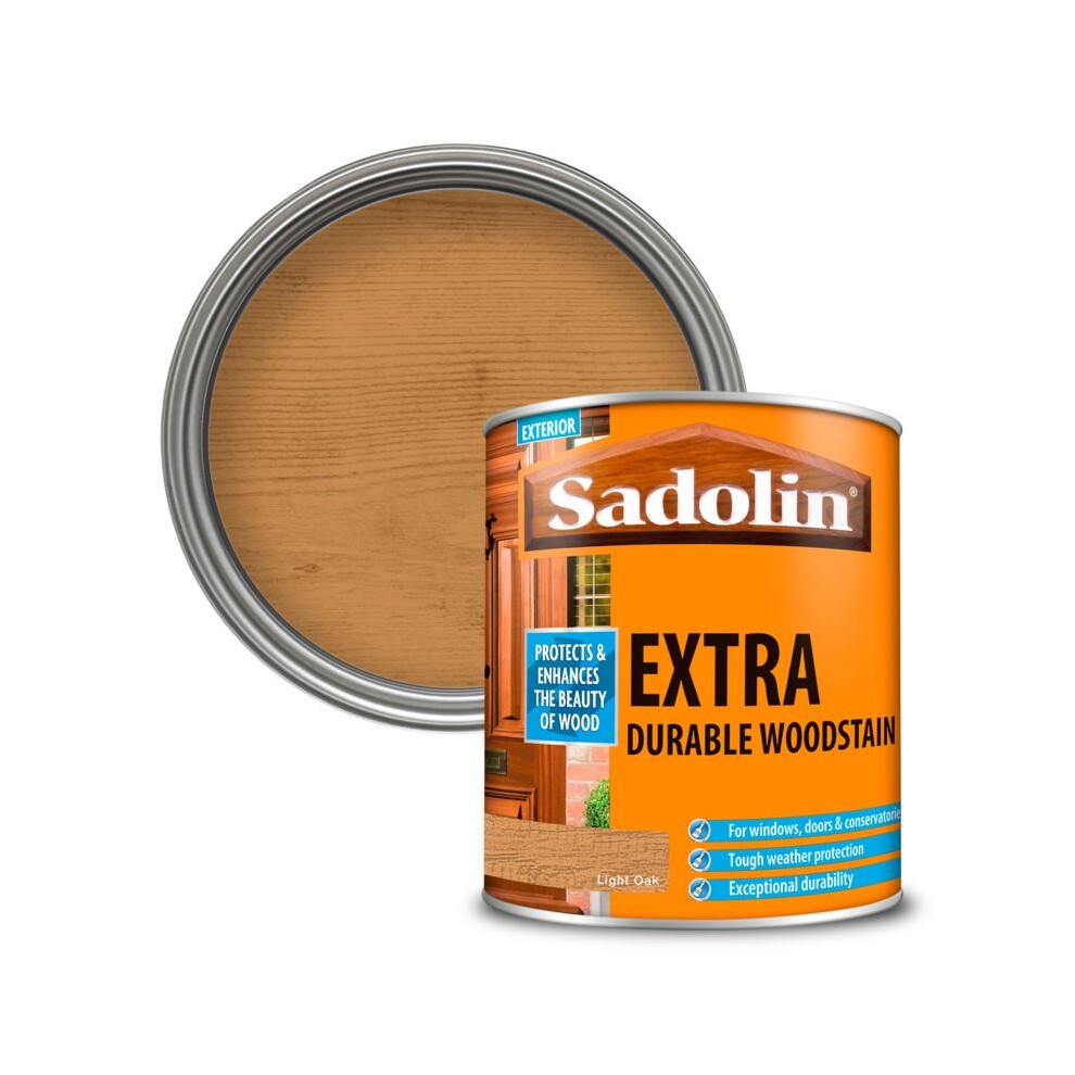 Sadolin 5028574 Extra Durable Woodstain Light Oak 1 Litre