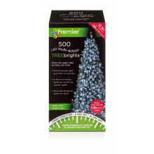 500 LED Christmas TREE Brights Timer Lights Multi Action by Premier - White