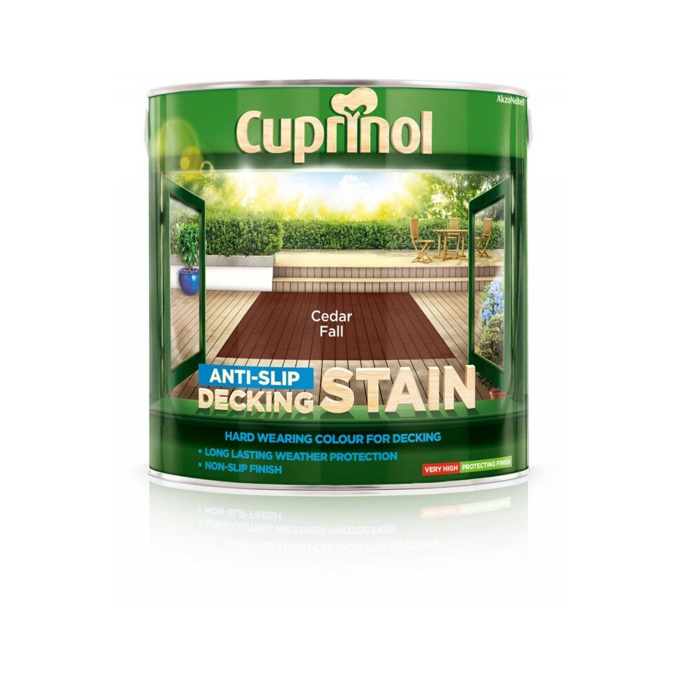Cuprinol 2.5L Anti Slip Decking Stain Cedar Fall