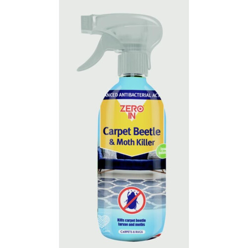 Carpet Beetle Moth Killer Spray Antibacterial Ready Use 500ml