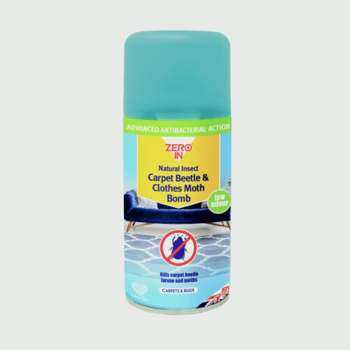 Zero In Carpet Beetle & Moth Killer - 150ml One-Shot Aerosol, multicolour