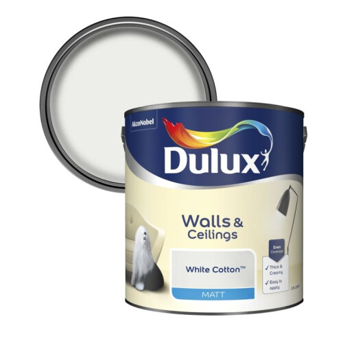 Dulux Dulux White Cotton Matt 2.5L 1