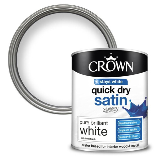 Crown Crown - Quick Dry Satin 750ml - Pure Brilliant White 2