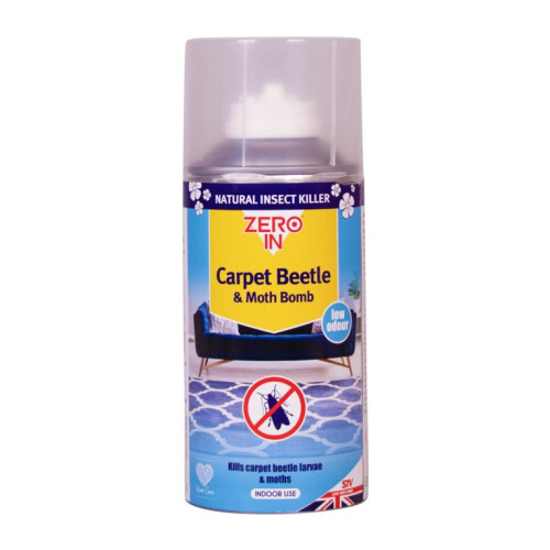 Zero In Carpet Beetle & Moth Killer - 150ml One-Shot Aerosol, multicolour 2