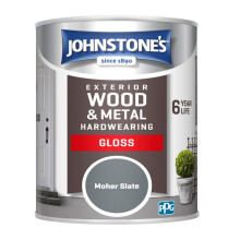 Johnstones Exterior Wood & Metal Hardwearing Gloss Paint 750ml Mohar Slate
