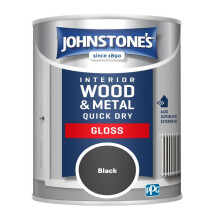 Johnstones Interior Wood & Metal Quick Dry Gloss Paint 750ml Black
