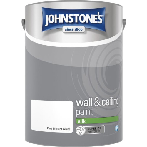 Johnstone's (Brilliant White, 5l) Johnstones Silk Emulsion Paint