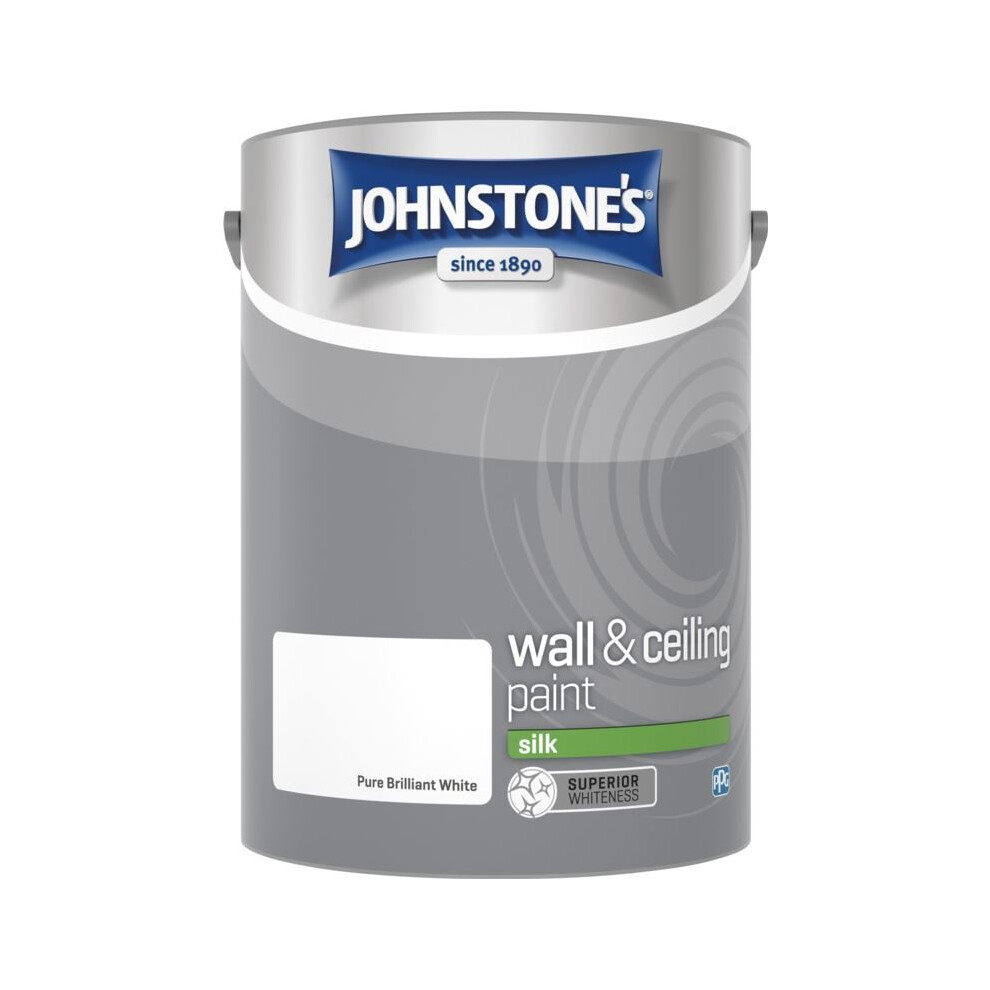 (Brilliant White, 5l) Johnstones Silk Emulsion Paint