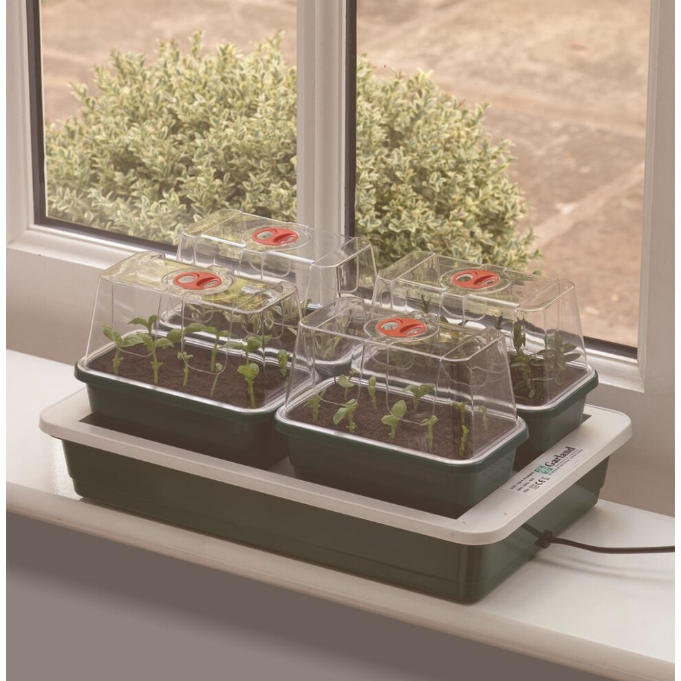 Electric Heated Propagator - Garland Fab 4 Green Four Gal36fb -  garland electric propagator fab 4 heated green four gal36fb