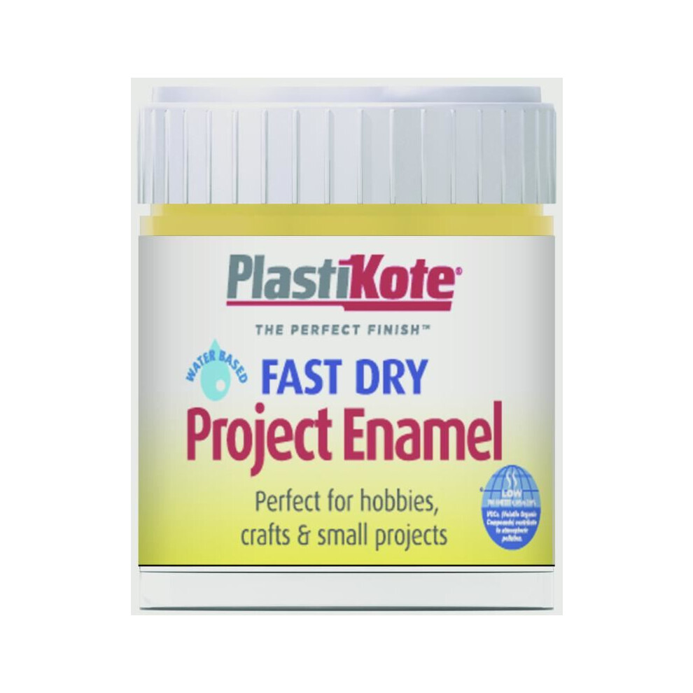 Plasti-Kote PKTB12W Fast Dry Enamel Paint B12 Bottle Buttercup Yellow 59ml