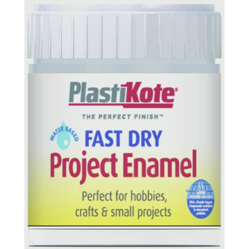 Plasti-Kote PKTB35W Fast Dry Enamel Paint B35 Bottle Chrome 59ml
