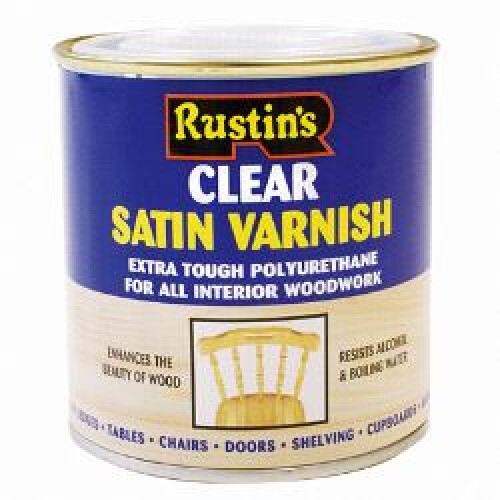 Rustins Rustins - Polyurethane Satin Varnish 500ml - Clear