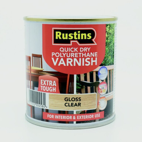 Rustins Rustins - Polyurethane Gloss Varnish 500ml - Clear 1