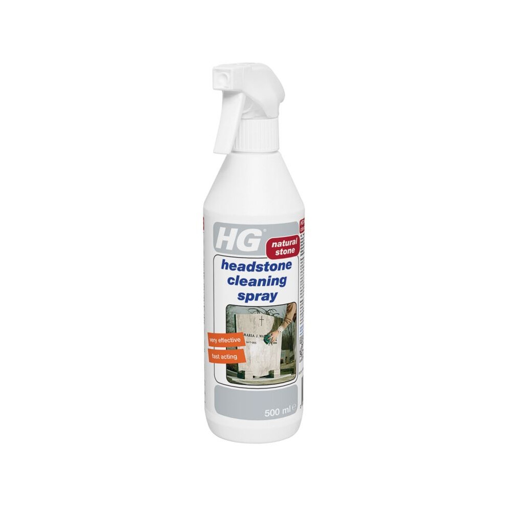 HG headstone cleaning spray 500ML - A headstone cleaner spray that thoroughly and effortlessly removes dirt, bird droppings and other heavy soiling.