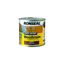 Ronseal Quick Drying Woodstain Satin Dark Oak 250ml RSLQDWSDO250