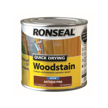 Ronseal QDWSAP250 250ml Woodstain Quick Dry Satin - Antique Pine