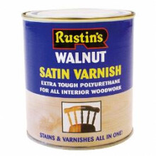 Rustins - Polyurethane Satin Varnish 500ml - Walnut