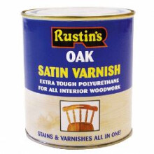 Rustins - Polyurethane Satin Varnish 500ml - Oak