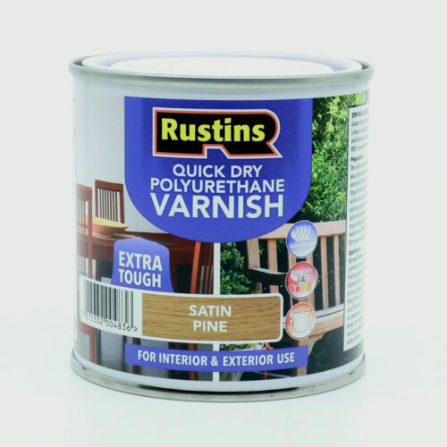 Rustins Rustins - Polyurethane Satin Varnish 250ml - Pine 1