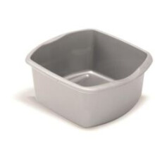 Addis 8 Litre Small Rectangular Bowl, Metallic Silver