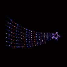 Christmas Window Lights 320 Rainbow LEDs Indoor/Outdoor Mesh Shooting Star