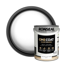 Ronseal One Coat Everywhere Interior Paint Pure Brilliant White Matt 5 litre
