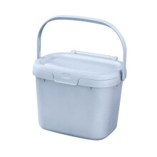 Addis Eco 100% Recycled Plastic Everyday Kitchen Food Waste Compost Caddy Bin, 4.5 Litre, Light Grey