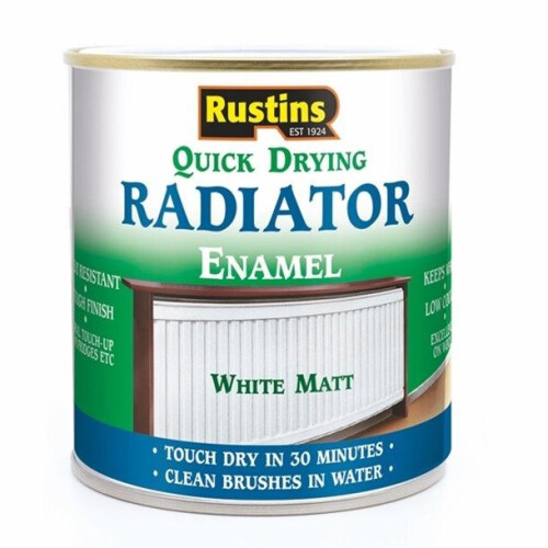 Rustins Rustins - Quick Dry Radiator Paint White Matt - 250ml