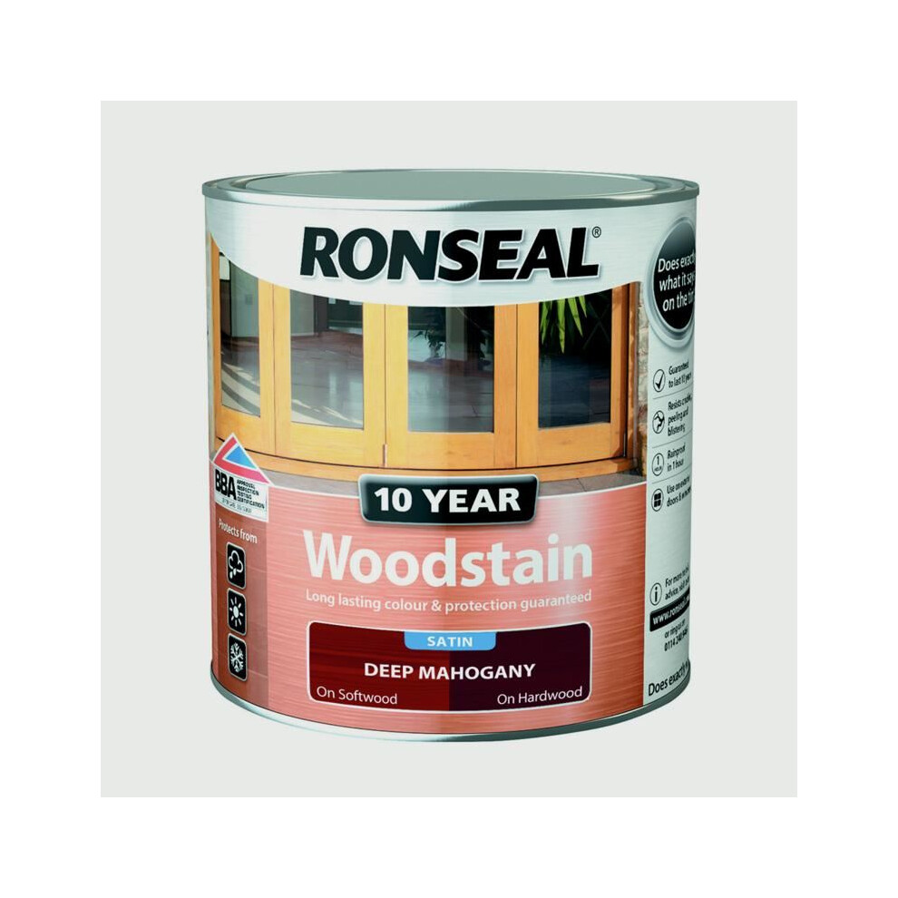 Ronseal 10 Year Woodstain Deep Mahogany 750Ml