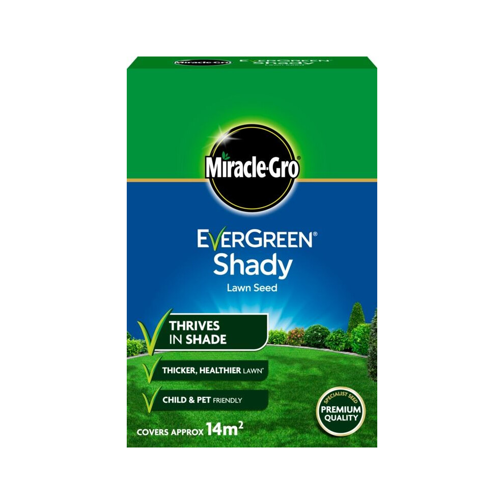 Miracle-Gro Evergreen Shady Area Premium Lawn Seed 14M2 Coverage 420G