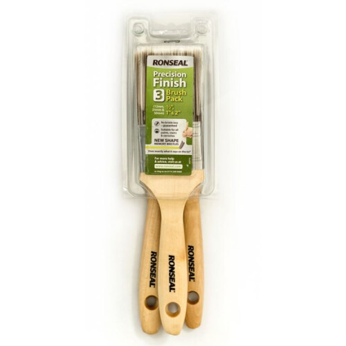 Ronseal Ronseal Precision Finish Brush Pack 3 1