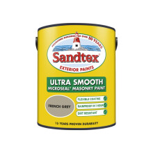 Sandtex 5L Smooth Masonry Paint  French Grey