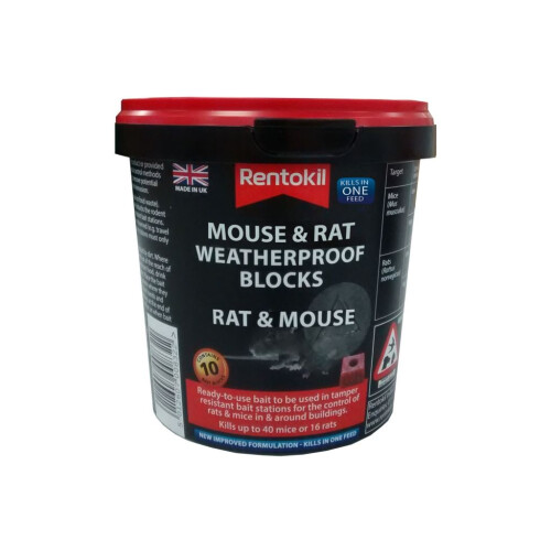 Rentokil - Mouse & Rat Weatherproof Blocks - Pack 10