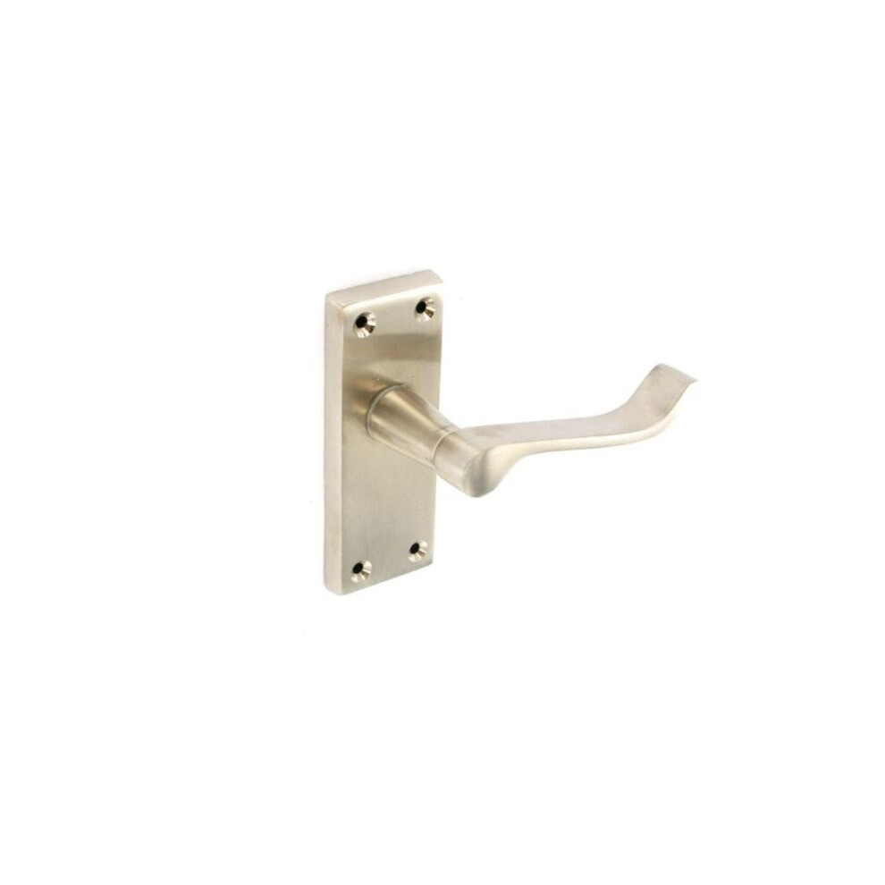 Securit - Brushed Nickel Scroll Latch Handles (1 Pair) - 100Mm 5019923127218