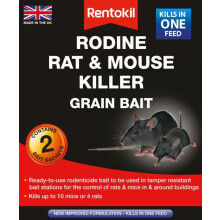 Rentokil Rodine Mouse & Rat Killer Grain Bait 2 Sachets RKLPSMR11