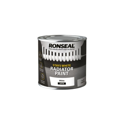Ronseal Ronseal One Coat Stays White Radiator Paint Satin 250ml 1