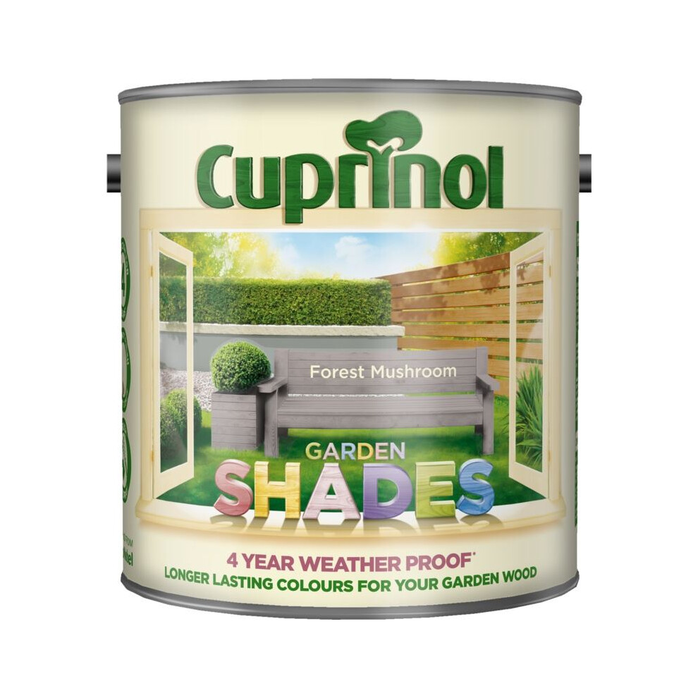 Cuprinol CUPGSFM25L 2.5 Litre Garden Shades Paint - Forest Mushroom